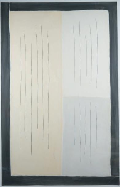 DAVID TREMLETT (NÉ EN 1945) Sans titre, 1986 Technique mixte sur papier 203 x 130...