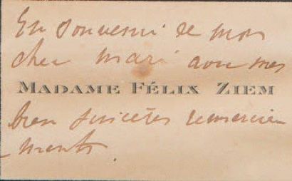FELIX ZIEM (1821 - 1911) Gondole traversant le bassin Huile sur panneau, numérotée...