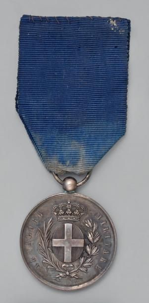 null Médaille de la Valeur militaire sarde en argent: "Spedizione d'Oriente, 1855/1856",...