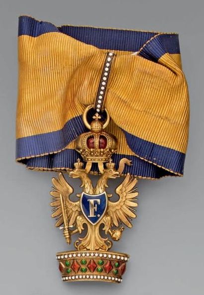 null Ordre de la Couronne de Fer de remplacement fondé en 1815, bijou de commandeur...