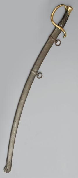 null Sabre de canonnier monté modèle 1829, lame signée: "Manufre Nle de Châtellerault...