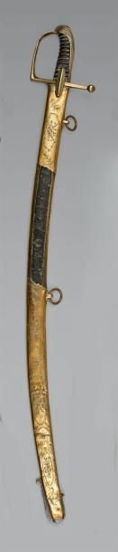 null Sabre d'officier de hussards ou de chasseurs à cheval, garde à une branche en...