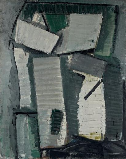 Olivier DEBRE (1920 - 1999) Femme grise, 1956 Huile sur toile, signée et datée 56...