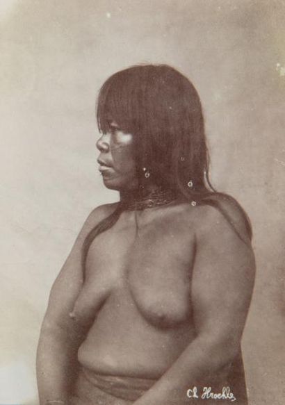 Charles KROEHLE (1876 - c. 1902) Pérou. Bolivie. c. 1890. Indienne Cuniva, Rio Ucayali....