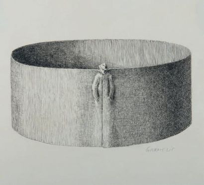 Jean GOURMELIN (né en 1920) Le bracelet Dessin à l'encre de Chine, signé vers le...