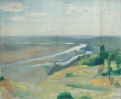null La seine à Vétheuil, circa 1892 Huile sur toile, 65 x 54 cm Signée en bas à...