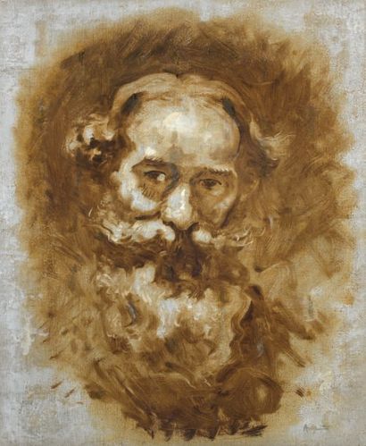 Portrait d'homme Huile sur toile, 64,5 x...