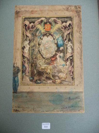Le retour - 1919 Aquarelle, 30,5 x 20 cm...