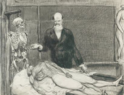 null La leçon d'anatomie - circa 1895 (Portrait présumé du Dr Arroux, professeur...