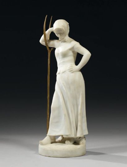 Alfred BOUCHER (Nogent sur Seine, 1850 - Aix-les-bains, 1934) La Faneuse Statuette...