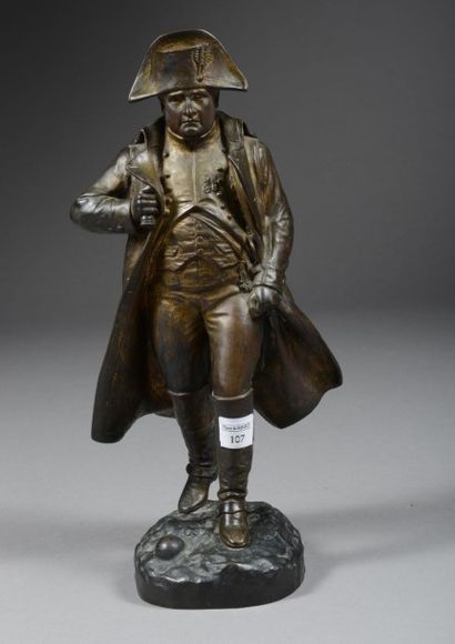 null Bronze patiné: L'Empereur Napoléon 1er en pied; hauteur: 33 cm. Époque fin XIXe....