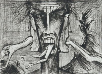 Bernard BUFFET (1928 - 1999) Dante l'Enfer illustré par Bernard Buffet. Galerie Mau­rice...