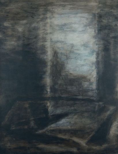 Joseph SIMA (1891 - 1971) Orphée (noir), 1958 Huile sur toile, signée des initiales...