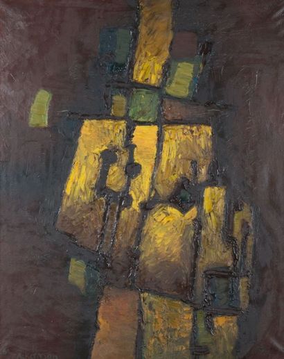 Paul ACKERMAN (1908 - 1981) Sans titre, 1962 Huile sur toile, signée et datée 62...