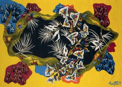 LURCAT Jean (1892 - 1966) «Ombres». Tapisserie, tissée par les ateliers Raymond Picaud...