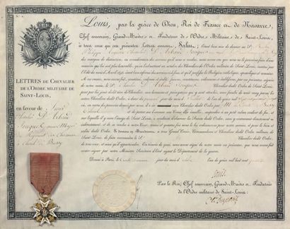 null Croix de chevalier de l'ordre de Saint-Louis en or, émaillée; largeur 36,5 mm;...