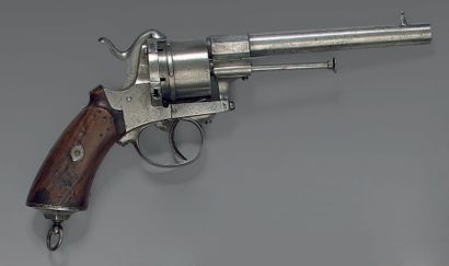 null Revolver à broche, système Lefaucheux de type 1855, calibre 11 mm, fabrication...