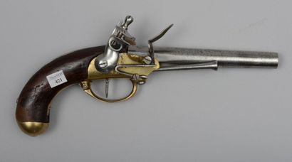 null Pistolet a silex de cavalerie modèle 1777, coffre gravé «Charleville» (composite...