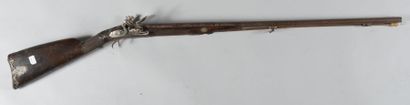 null Fusil de chasse a silex, double canon en table, platine signée: «Boutet à Versailles»;...