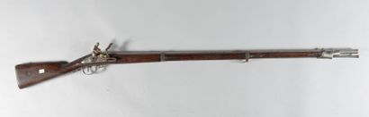 null Fusil a silex d'infanterie modèle An XI, canon daté de 1814; platine de la Manufacture...