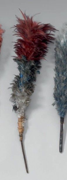 null Grand plumet bleu, blanc, rouge; longueur 46 cm, plumes seules.
Époque Premier-Empire....