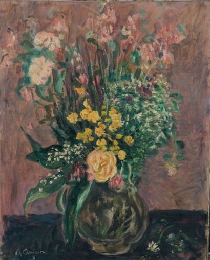 Charles CAMOIN (1879 - 1965) 
Bouquet de fleurs variées
Huile sur toile, signée en...