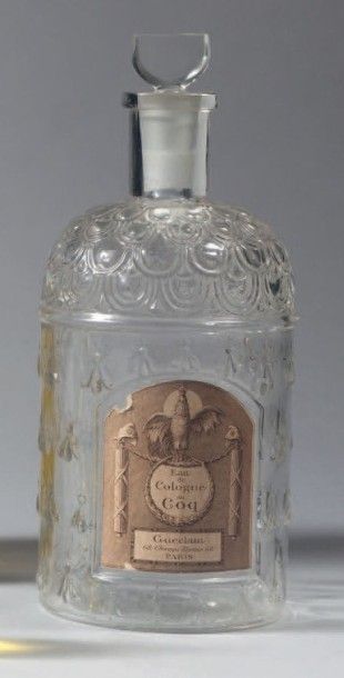 Guerlain «Eau de Cologne du Coq» - (1894)
Flacon en verre incolore pressé moulé de...