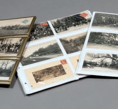 null Ensemble de 41 cartes postales anciennes concernant les chasses en
Foret d'Orléans...