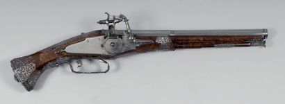 null Pistolet à rouet brescian:
Canon à deux registres, cinq pans, puis pans multiples,...