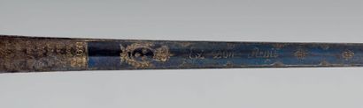 null Rare épée de cour donnée par Louis XVI:
Garde en acier ciselée à fonds damasquinés...