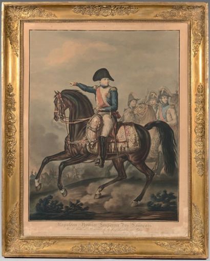 null Grande estampe: Napoléon 1er Empereur des Français, Roi d'Italie et protecteur...