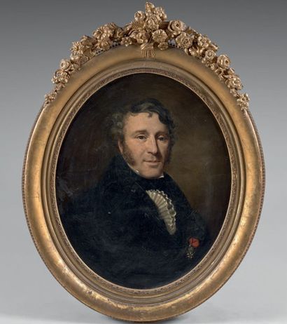 VALTON (Actif au XIXème siècle) 
Portrait d'homme à la Légion d'Honneur
Portrait...
