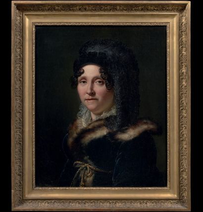Ecole française, 1816 
Portrait de femme
Sur sa toile d'origine (Rey)
Trace de signature...