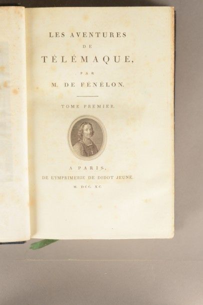 FENELON Les Aventures de Télémaque. A Paris, De l'Imprimerie de Didot jeune, 1790,...