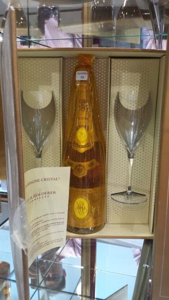 null 1 Bouteille CHAMPAGNE «Cristal», L. Roederer 1995 (coffret avec deux verres...