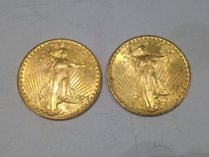null 2 pièces de 20 dollars or (1924)