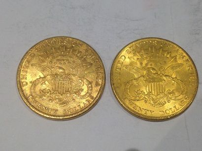 null 2 pièces de 20 dollars or (1894 et 1904)