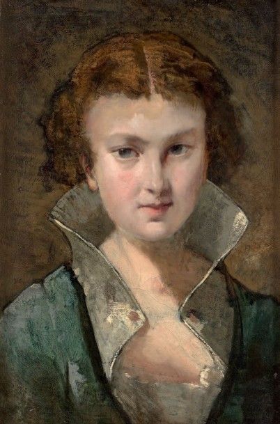 Attribué à Thomas COUTURE (1815 - 1879) Portrait d'une jeune fille
Toile
47 x 31,5...