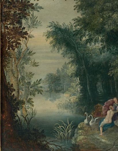 Abraham GOVAERTS (Anvers 1589 - Anvers 1626) Venus et Adonis dans un paysage
Panneau...