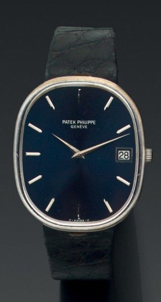 PATEK PHILIPPE «ELLIPSE»
Montre bracelet d'homme en or gris 750 millièmes, cadran...