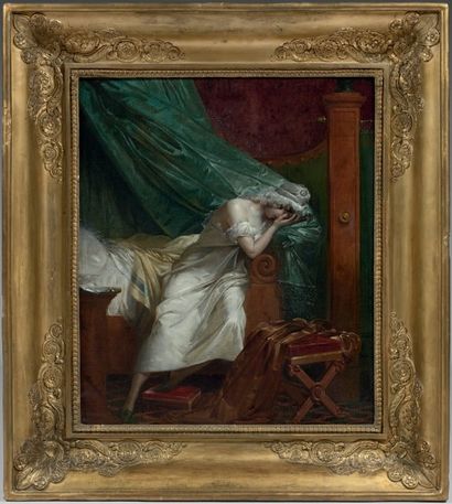 Pierre-Auguste WAFFLARD (Paris 1777 - après 1838) L'Aveu 
L'Adieu 
Paire de toiles,...
