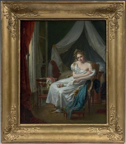 Pierre-Auguste WAFFLARD (Paris 1777 - après 1838) L'Aveu 
L'Adieu 
Paire de toiles,...