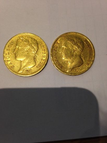 2 pièces de 40 Francs or 1811-1812