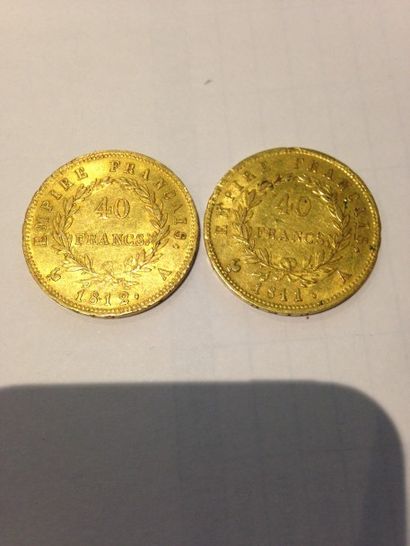 null 2 pièces de 40 Francs or 1811-1812