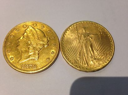 null 2 pièces de 20 Dollars or 1878-1924