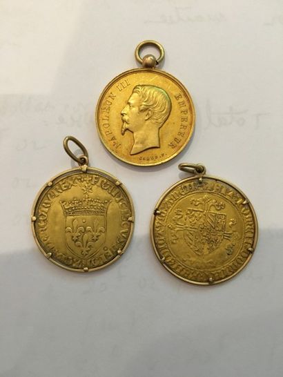 Médaille en or du Ministère de la Marine,...