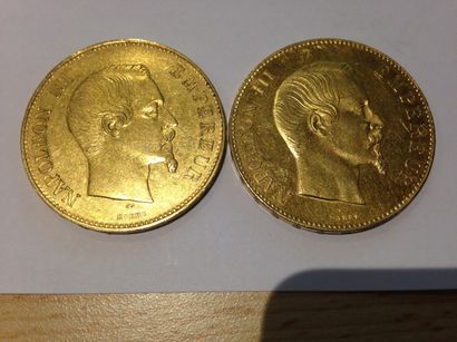 null 2 pièces de 100 Francs or 1857-1858