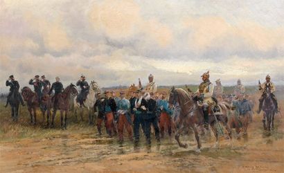 Édouard Detaille (1848/1912) huile sur toile signée avec envoi en bas à droite :...