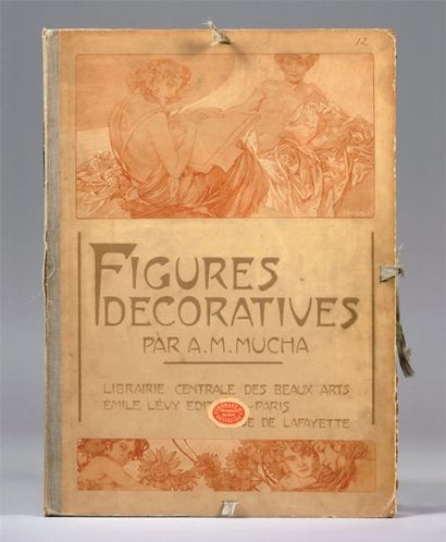 MUCHA Alphonse (1860-1939) Album « Figures Décoratives ». Album se composant de quarante...