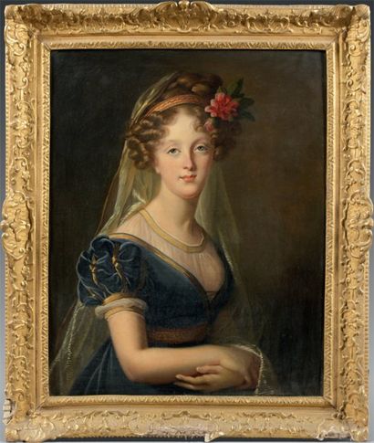 Ecole FRANCAISE du XIXème siècle, suiveur de Elisabeth Louise VIGEE LEBRUN Portrait...